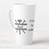 #1パパは釘付けにした。おもしろい評価引用文マグ カフェラテマグ (左アングル)