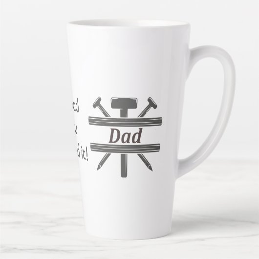 #1パパは釘付けにした。おもしろい評価引用文マグ カフェラテマグ (右)