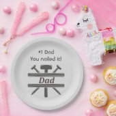 #1パパは釘付けにした。おもしろい評価引用文 ペーパープレート (パーティー)