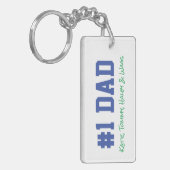 #1パパキッズ名ファーザーデーおもしろい キーホルダー (正面左)