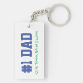 #1パパキッズ名ファーザーデーおもしろい キーホルダー (裏面)