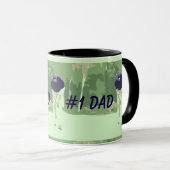 #1パパゴルファーRinger Mug マグカップ (正面右)