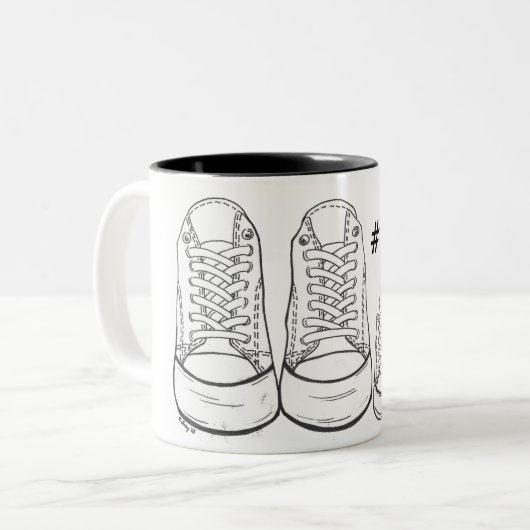 #1パパスニーカー父の日シュースニーカーDaddy Mag ツートーンマグカップ (正面左)