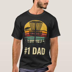 1パパディスクゴルフギフト番号1父フリスビー Tシャツ