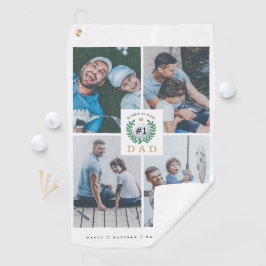 #1パパハッピーファーズデーゴルフテーマフォトコラージュ ゴルフタオル