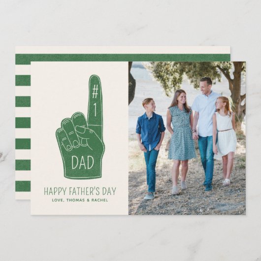 #1パパフォームフィンガーファーズデイフォトカード 案内状 (正面/裏面)