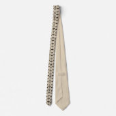 #1パパベージュと黒の口ひげ – ナンバーワン ネクタイ (裏面)