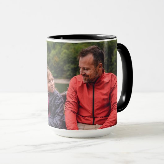 #1パパモダン写真パーソナライズされた名ファーザーズ・デイ マグカップ (正面右)