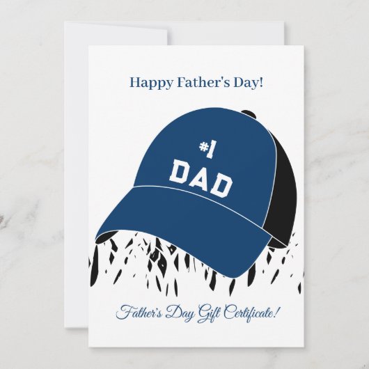 #1パパ帽ハッピーファーザーの日のギフト券 (正面)