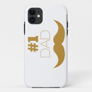#1パパ金ゴールド口ひげ – ナンバーワン iPhone 11 ケース
