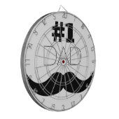#1パパ黒口ひげ – ナンバーワン ダーツボード (正面左)