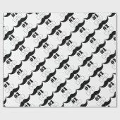 #1パパ黒口ひげ – ナンバーワン ラッピングペーパー (フラット)