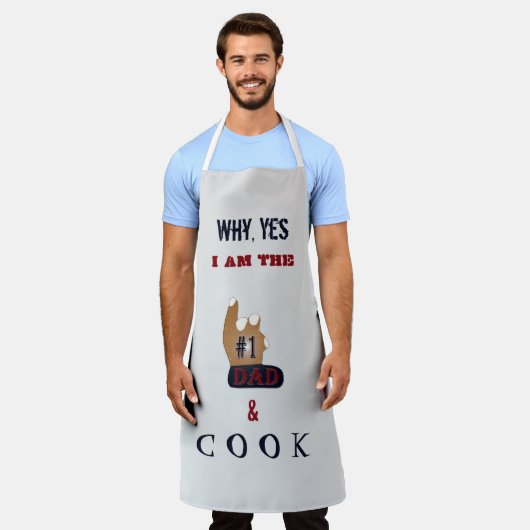 #1パパ エプロン (着用した状態)