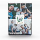 #1パパ、ハッピーファーザーズ・デイ・ゴルフテーマフォトコラージュ フォトブロック (正面)