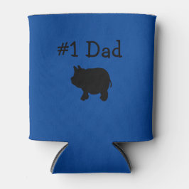 #1パパ、ブラックミニピグ 缶クーラー