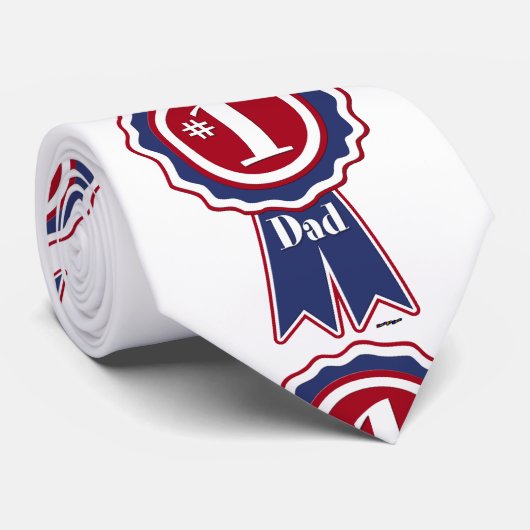 #1パパ- Happy Father's Day ネクタイ (ロール)