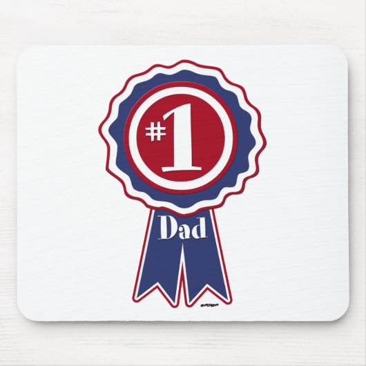 #1パパ- Happy Father's Day マウスパッド (正面)