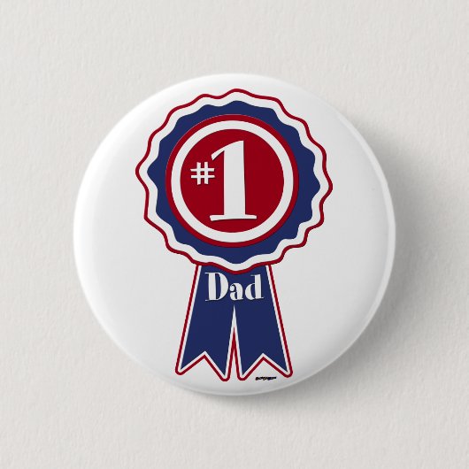 #1パパ- Happy Father's Day 缶バッジ (正面)