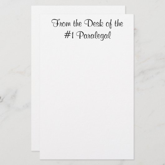 #1パラリーガルのメモ帳の机から 便箋 (正面/裏面)