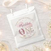 1パーソナライズされたダーフル最初の誕生日優先バッグ フェイバーバッグ (クリップ留めされた状態)