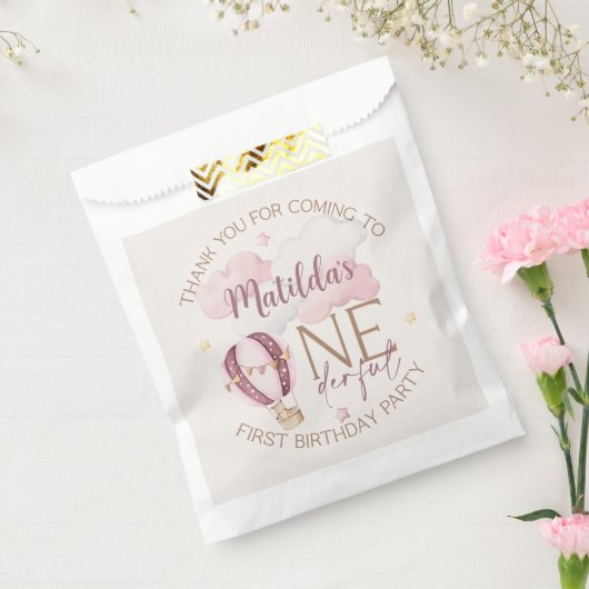 1パーソナライズされたダーフル最初の誕生日優先バッグ フェイバーバッグ (封をした状態)