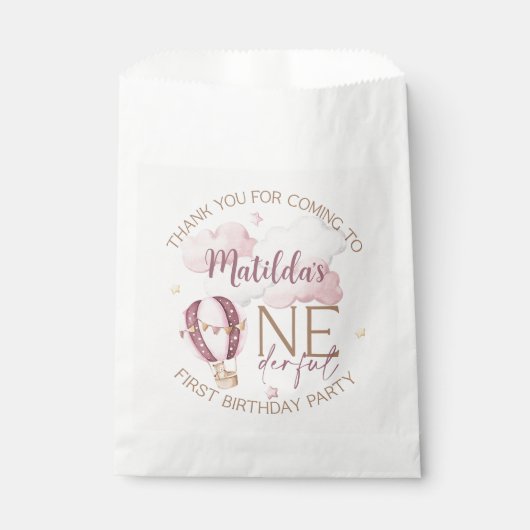 1パーソナライズされたダーフル最初の誕生日優先バッグ フェイバーバッグ (正面)