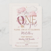 1パーソナライズされたダーフル最初の誕生日招待状 招待状 (正面/裏面)