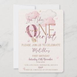 1パーソナライズされたダーフル最初の誕生日招待状 招待状