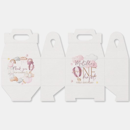 1パーソナライズされたダーフル誕生日テーマパーティーボックス フェイバーボックス (見開き)