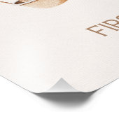 1パーソナライズされたダーフル1歳の誕生日アクリルサイン フォトプリント            (角)