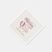 1パーソナライズされたダーフル1歳の誕生日紙ナプキンス スタンダードカクテルナプキン (角)