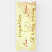 1パーソナライズされた周年記念結婚バナー 横断幕 (縦)