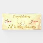 1パーソナライズされた周年記念結婚バナー 横断幕 (横)