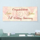 1パーソナライズされた周年記念結婚バナー 横断幕 (トレードショー)