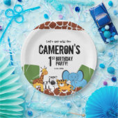 1パーソナライズされた歳の誕生日サファリパーティー ペーパープレート (パーティー)