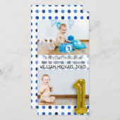 1パーソナライズされた歳の誕生日サンキューカード サンキューカード (正面/裏面)