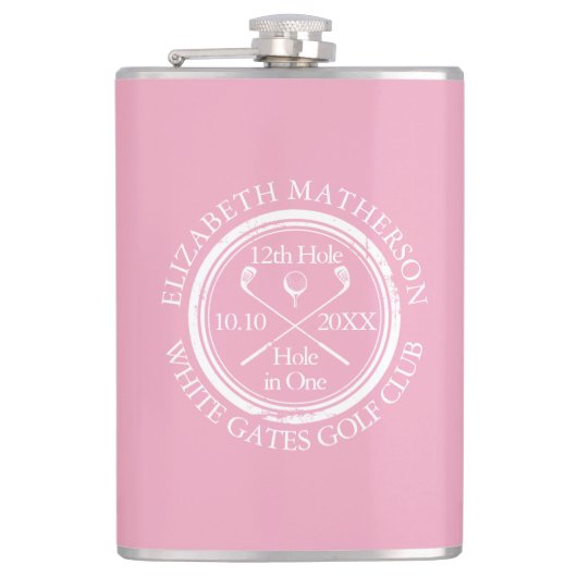 1ピパーソナライズされたンクのゴルフホフェミニンール フラスク (正面)