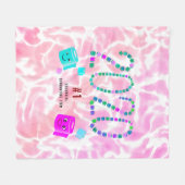 #1ピンク2の必須検疫品目 フリースブランケット (正面(横))