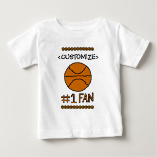 #1ファンのバスケットボールはそれをカスタマイズ ベビーTシャツ