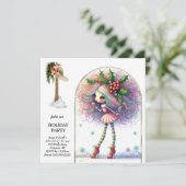 *~* 1ファンタジーかわいい甘い女性小妖精や小人 招待状 (スタンド正面)