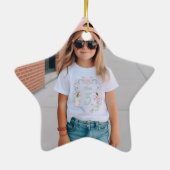 1フォトウォーターカラーグリッターマーメイドテールシー セラミックオーナメント (裏面)