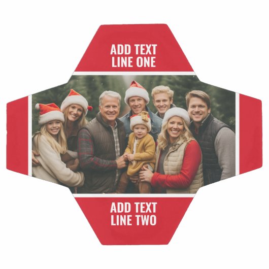 1フォトコラージファミリー無地の – 赤と文字 サッカーボール (フラット)