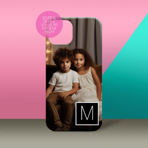 1フォトコラージュと正方形モノグラム Case-Mate iPhone 14ケース