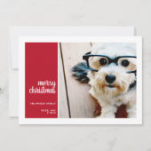 1フォトコラージュミニマルクリスマスグリーンクリスマス シーズンカード (正面)