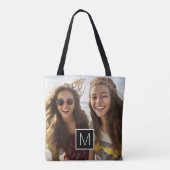 1フォトコラージュ(オプション)カスタムモノグラム トートバッグ (裏面)