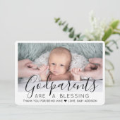 1フォトゴッドパモダンプテスマ又は《キリスト教》洗礼式や命名式 サンキューカード (スタンド正面)