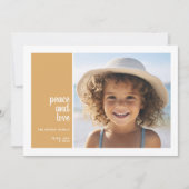 1フォトシンプルスミニマル・クリスマス平和の愛 シーズンカード (正面)