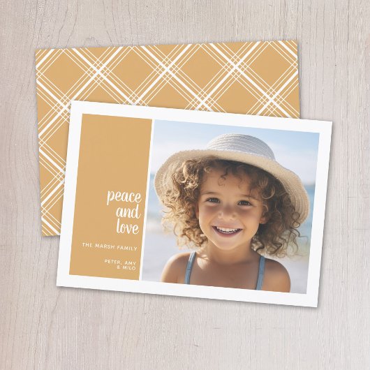 1フォトシンプルスミニマル・クリスマス平和の愛 シーズンカード