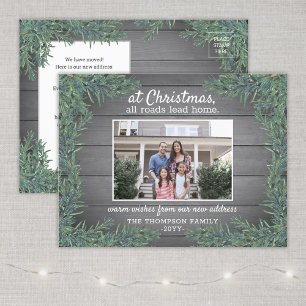 1フォトニューホームファームハウスグリーンリー&ウッドムービング シーズンポストカード
