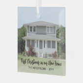 1フォトニューホーム1stクリスマスシンプルブラックスクリップ ガラスオーナメント (正面左)